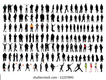 People silhouettes