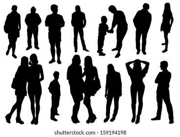 People silhouettes
