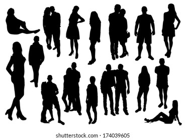 People silhouettes