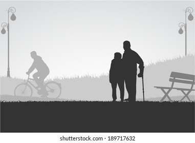 People silhouettes