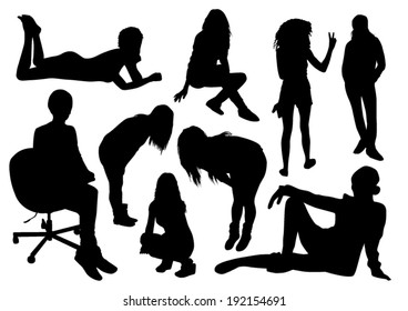 People silhouettes