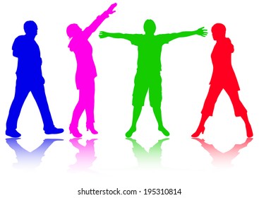 People silhouettes