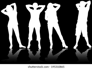 People silhouettes