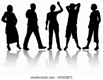 People silhouettes