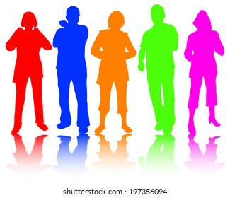 People silhouettes