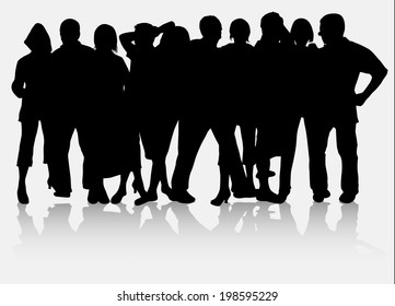 People silhouettes