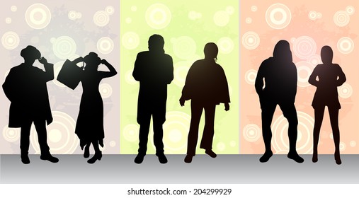People silhouettes