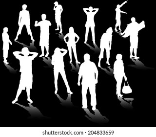 people silhouettes