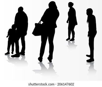 People silhouettes
