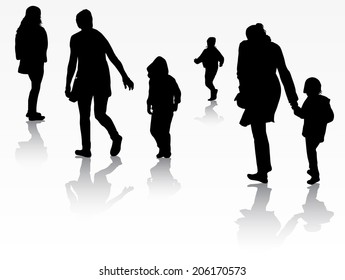 People silhouettes