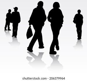 People silhouettes