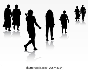 People silhouettes