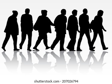 People silhouettes