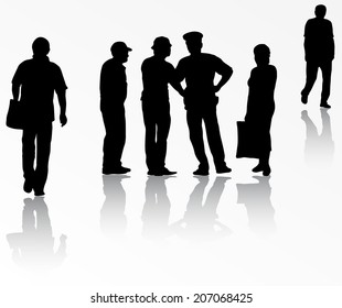 People silhouettes