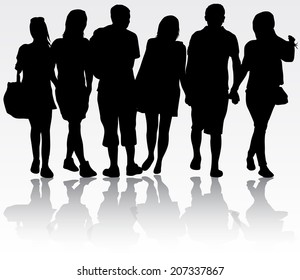 People silhouettes