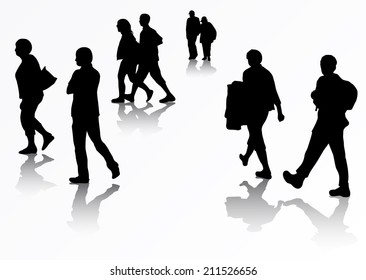 People silhouettes