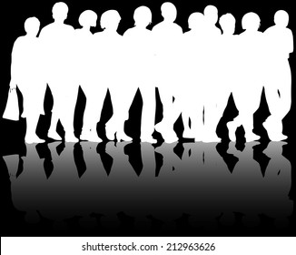 People silhouettes