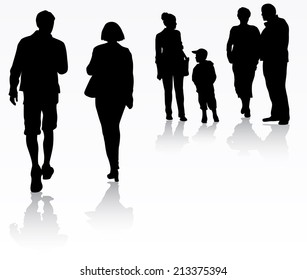 People silhouettes