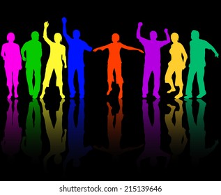 People silhouettes