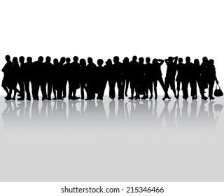 People silhouettes