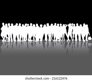 People silhouettes