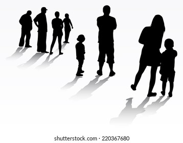 people silhouettes