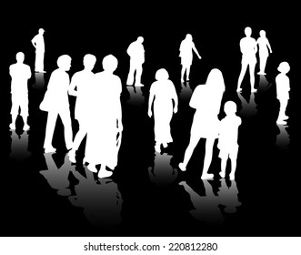 People silhouettes