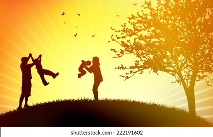 People silhouettes
