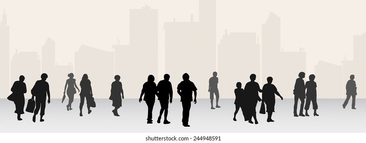 People silhouettes