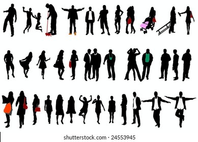 people silhouettes