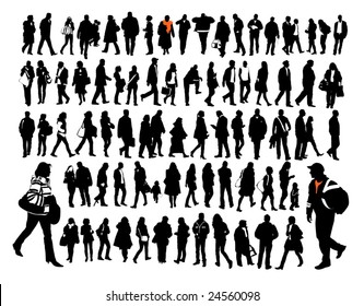 people, silhouettes