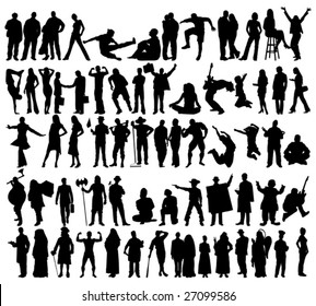 People silhouettes