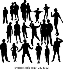 People silhouettes