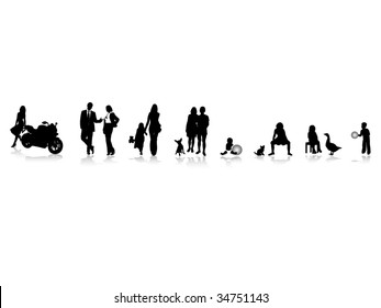 people silhouettes