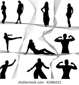 People silhouettes