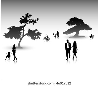 people silhouettes