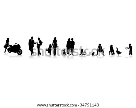 people silhouettes