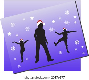 people silhouettes with background