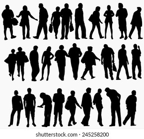 People silhouettes collection