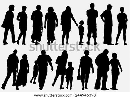 People silhouettes collection