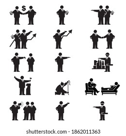 People silhouettes of different professions