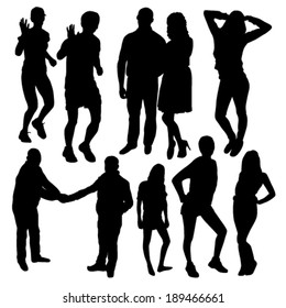 People Silhouettes Set