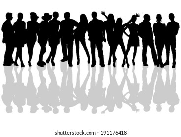 People Silhouettes Set