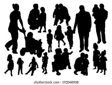 People Silhouettes Set