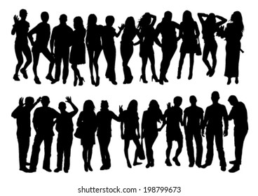 People Silhouettes Set