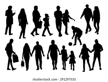 People Silhouettes Set
