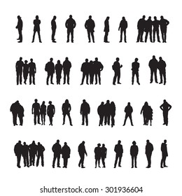 People silhouettes set