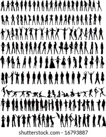 People silhouettes vector