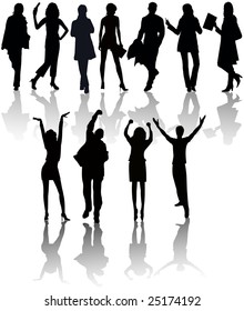 People Silhouettes Vector Stock Vector (Royalty Free) 25174192 ...