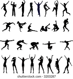 People silhouettes - vector